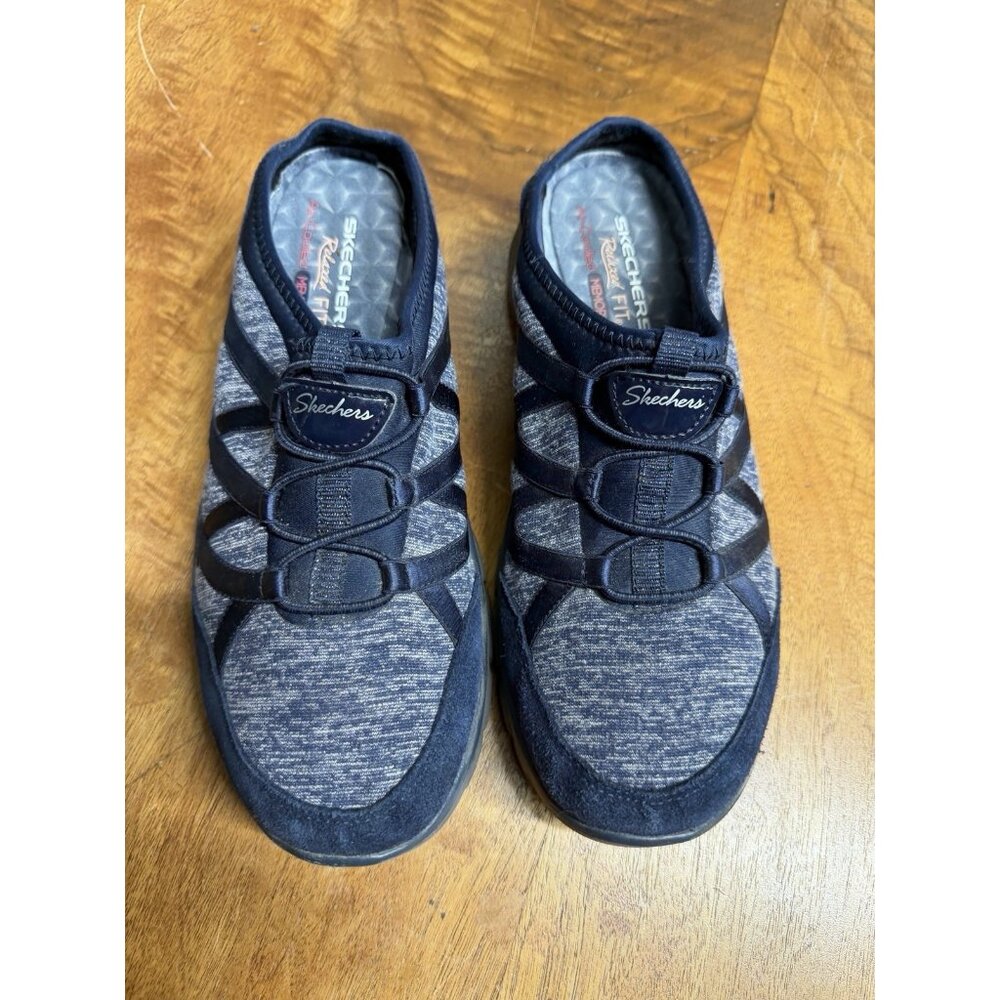 Skechers Women’s 9 Bikers Dream Come True Sneakers Blue Slip On Tennis Shoes